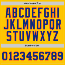 Load image into Gallery viewer, Custom Gold Royal-Orange Authentic Throwback Basketball Jersey