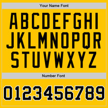 Load image into Gallery viewer, Custom Gold Black-White Authentic Throwback Basketball Jersey