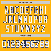 Load image into Gallery viewer, Custom Gold White-Navy Authentic Baseball Jersey