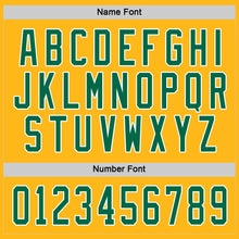 Load image into Gallery viewer, Custom Gold Kelly Green-White Hockey Jersey