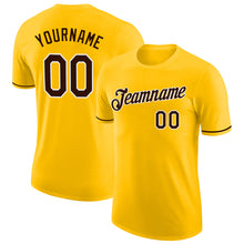 Load image into Gallery viewer, Custom Gold Brown-White Performance T-Shirt