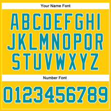 Load image into Gallery viewer, Custom Gold Teal-White Authentic Throwback Basketball Jersey