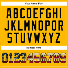 Load image into Gallery viewer, Custom Gold Vintage USA Flag-Black Authentic Throwback Basketball Jersey