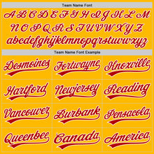 Load image into Gallery viewer, Custom Gold Red-White Authentic Baseball Jersey