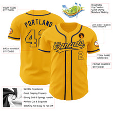 Load image into Gallery viewer, Custom Gold Gold-Navy Authentic Baseball Jersey