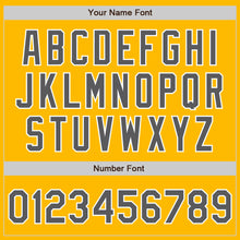 Load image into Gallery viewer, Custom Gold Steel Gray-White Authentic Baseball Jersey