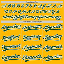 Load image into Gallery viewer, Custom Gold Green-White Authentic Baseball Jersey