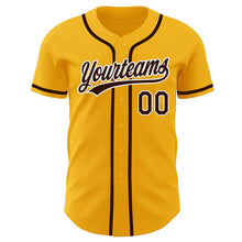 Load image into Gallery viewer, Custom Gold Brown-White Authentic Baseball Jersey
