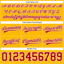 Load image into Gallery viewer, Custom Gold Red-White Authentic Throwback Basketball Shorts