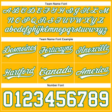 Load image into Gallery viewer, Custom Gold White-Kelly Green Authentic Basketball Shorts