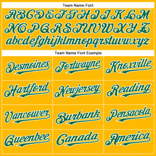 Load image into Gallery viewer, Custom Gold Kelly Green-White Authentic Baseball Jersey