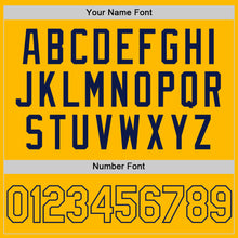 Load image into Gallery viewer, Custom Gold Navy Authentic Throwback Baseball Jersey