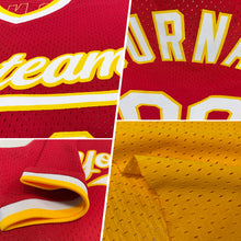 Load image into Gallery viewer, Custom Gold Navy-Red Authentic Throwback Baseball Jersey