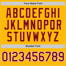 Load image into Gallery viewer, Custom Gold Maroon-White Authentic Throwback Baseball Jersey