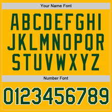 Load image into Gallery viewer, Custom Gold Green-White Authentic Throwback Baseball Jersey