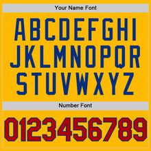 Load image into Gallery viewer, Custom Gold Red-Royal Authentic Throwback Baseball Jersey