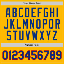 Load image into Gallery viewer, Custom Gold Royal-Red Authentic Throwback Basketball Jersey