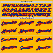 Load image into Gallery viewer, Custom Gold Royal-Red Authentic Throwback Basketball Jersey