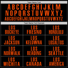 Load image into Gallery viewer, Custom Black Orange Performance Golf Polo Shirt