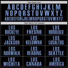 Load image into Gallery viewer, Custom Black Light Blue Performance Golf Polo Shirt