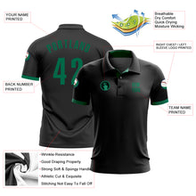 Load image into Gallery viewer, Custom Black Kelly Green Performance Golf Polo Shirt