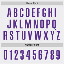 Load image into Gallery viewer, Custom White Purple Performance Golf Polo Shirt