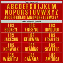 Load image into Gallery viewer, Custom Red Yellow Performance Golf Polo Shirt