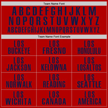 Load image into Gallery viewer, Custom Red Navy Performance Golf Polo Shirt