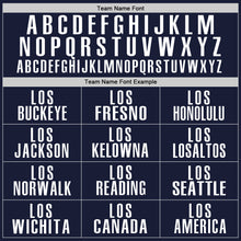 Load image into Gallery viewer, Custom Navy White Performance Golf Polo Shirt