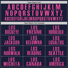 Load image into Gallery viewer, Custom Navy Pink Performance Golf Polo Shirt