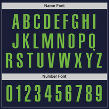 Load image into Gallery viewer, Custom Navy Neon Green Performance Golf Polo Shirt