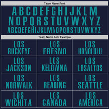 Load image into Gallery viewer, Custom Navy Aqua Performance Golf Polo Shirt