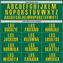 Load image into Gallery viewer, Custom Kelly Green Yellow Performance Golf Polo Shirt