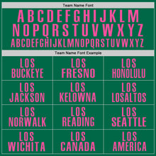 Load image into Gallery viewer, Custom Kelly Green Pink Performance Golf Polo Shirt