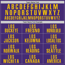 Load image into Gallery viewer, Custom Purple Yellow Performance Golf Polo Shirt