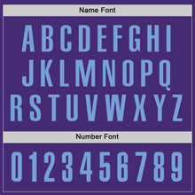 Load image into Gallery viewer, Custom Purple Light Blue Performance Golf Polo Shirt