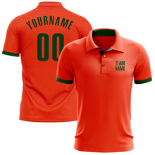 Load image into Gallery viewer, Custom Orange Green Performance Golf Polo Shirt
