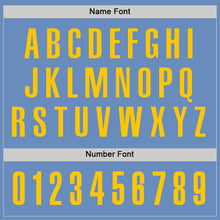 Load image into Gallery viewer, Custom Light Blue Yellow Performance Golf Polo Shirt