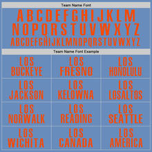 Load image into Gallery viewer, Custom Light Blue Orange Performance Golf Polo Shirt