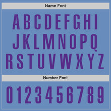 Load image into Gallery viewer, Custom Light Blue Purple Performance Golf Polo Shirt