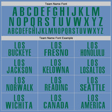 Load image into Gallery viewer, Custom Light Blue Kelly Green Performance Golf Polo Shirt