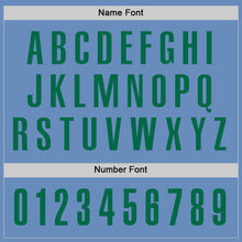 Load image into Gallery viewer, Custom Light Blue Kelly Green Performance Golf Polo Shirt