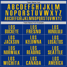 Load image into Gallery viewer, Custom Royal Yellow Performance Golf Polo Shirt