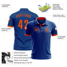 Load image into Gallery viewer, Custom Royal Orange Performance Golf Polo Shirt