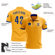 Load image into Gallery viewer, Custom Gold Royal Performance Golf Polo Shirt