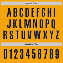 Load image into Gallery viewer, Custom Gold Navy Performance Golf Polo Shirt