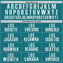 Load image into Gallery viewer, Custom Teal White-Black Performance Golf Polo Shirt