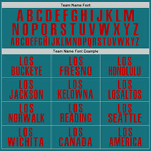 Load image into Gallery viewer, Custom Teal Red Performance Golf Polo Shirt