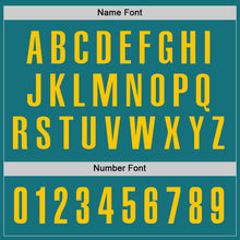 Load image into Gallery viewer, Custom Teal Yellow Performance Golf Polo Shirt