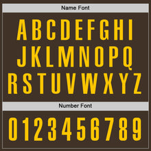 Load image into Gallery viewer, Custom Brown Yellow Performance Golf Polo Shirt